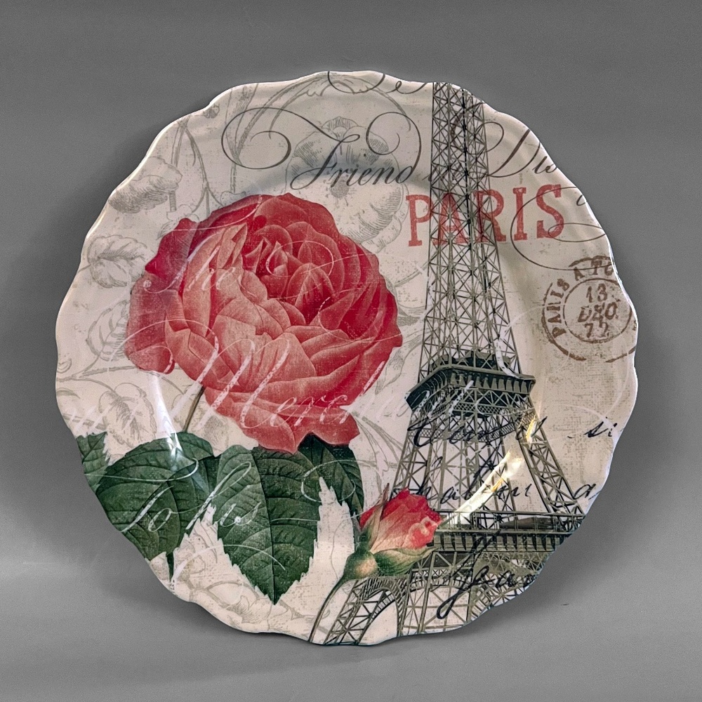 Paris Themed Serving Plate